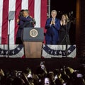 NOVEMBER 7, 2016, INDEPENDENCE HALL, PHIL., PA - Bill and Chelsea Clinton Mezvinsky and First Lady Michelle Obama welcome Preside