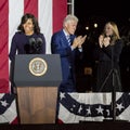 NOVEMBER 7, 2016, INDEPENDENCE HALL, PHIL., PA - Bill and Chelsea Clinton Mezvinsky welcome First Lady Michelle Obama at Election