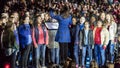 NOVEMBER 7, 2016, INDEPENDENCE HALL, PHIL., PA - Childrens Choir sings for Hillary Clinton Election Eve Get Out The Vote Rally Wit