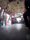 Free public fast and furious BANGKOK diesel engine opened air with metal frame and wooden floor