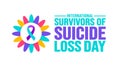 November is International Survivors of Suicide Loss Day background template. Holiday concept.