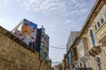 2022 NOVEMBER Malta Streets of Malta with some graffiti and balconies