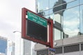 Street traffic sign of the Lincoln Tunnel in downtown of New York City Royalty Free Stock Photo