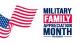 November is Military family appreciation month or Month of the Military Family background template.