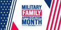 November is Military family appreciation month or Month of the Military Family background template.