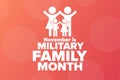 November is Military Family Month. Holiday concept. Template for background, banner, card, poster with text inscription