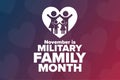 November is Military Family Month. Holiday concept. Template for background, banner, card, poster with text inscription