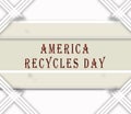 November month, day of November.America Recycles Day, on white Background