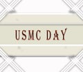 November month, day of November.USMC Day, on white Background
