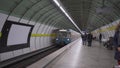 November 15, 2022 Munich, Germany. U-Bahnhof Odeonsplatz. U-bahn Linien U4 und U5. Odeonsplatz subway station in