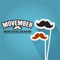 November, mustache season. Fake mustache for carnival in november