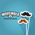 November, mustache season. Fake mustache for carnival in november