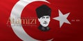 10 November, Mustafa Kemal Ataturk Death Day anniversary. Memorial day of Ataturk. Billboard Design.