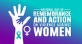 November is The National Day of Remembrance and Action on Violence Against Women background template.