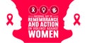 November is The National Day of Remembrance and Action on Violence Against Women background template.