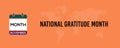 November National Gratitude Month text banner design for social media post