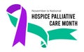 November is National Hospice Palliative Care Month. Vector illustration