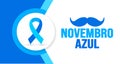 November is Novembro AZUL background template. Holiday concept. background, banner, placard, card, and poster design