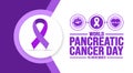 16 November is Pancreatic Cancer Awareness Day background template. Holiday concept. Royalty Free Stock Photo