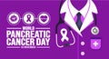 16 November is Pancreatic Cancer Awareness Day background template. Holiday concept. Royalty Free Stock Photo