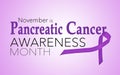 November is pancreatic cancer awareness month Royalty Free Stock Photo