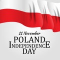 11 november, Poland Independence Day Patriotic Symbolic background Vector illustration