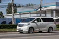 November 5 2018: Private Toyota Alphard luxury Van. Photo at road no 121 about 8 km from downtown Chiangmai