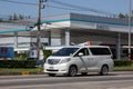 November 5 2018: Private Toyota Alphard luxury Van. Photo at road no 121 about 8 km from downtown Chiangmai