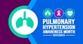 November is Pulmonary Hypertension Awareness Month background template. Holiday concept.