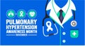 November is Pulmonary Hypertension Awareness Month background template. Holiday concept.