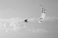 5 November 19, Red Bull pilot flying over the North Beach in Nazare.