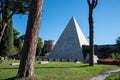 Exterior of the Pyramid of Cestius