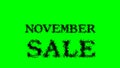 November Sale smoke text effect green isolated background