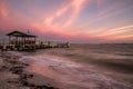 1 November 2018, Sanibel Island - Sanibel City pier at sunset Royalty Free Stock Photo