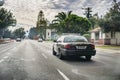 November 23, 2017 Sunnyvale/CA/USA - Police car driving on the streets of Sunnyvale, Santa Clara county Royalty Free Stock Photo