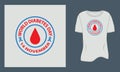 World diabetes day, 14 November, t shirt design, campaign, 2024