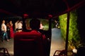 November 20th, 2018 - Bangkok (THAILAND) - Views from inside a Tuk Tuk in Bangkok at night Royalty Free Stock Photo