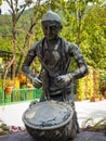 November 9th 2018. Dehradun City Uttarakhand India. Bronze Statues of people depicting local music and dances at Malsi City zoo