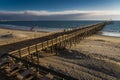 NOVEMBER 9, 2018 - VENTURA, CA, USA - Ventura Pier at sunset, Pacific Ocean Royalty Free Stock Photo