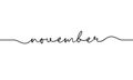 November word handwritten