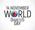 14 November. World diabetes day awareness background. vector Illutration