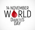 14 November. World diabetes day awareness background. vector Illutration