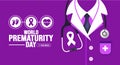 17 November is World Prematurity Day background template. Holiday concept.