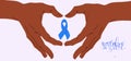 Novembro Azul translation from portuguese November Azure, Brazil campaign for men health issues awareness. Vector