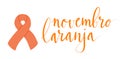 Novembro Laranja translation from portuguese November Orange, Brazil campaign for tinnitus awareness. Handwritten