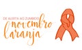Novembro Laranja translation from portuguese November Orange, Brazil campaign for tinnitus awareness. Handwritten