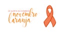 Novembro Laranja translation from portuguese November Orange, Brazil campaign for tinnitus awareness. Handwritten