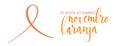 Novembro Laranja translation from portuguese November Orange, Brazil campaign for tinnitus awareness. Handwritten