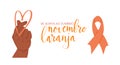 Novembro Laranja translation from portuguese November Orange, Brazil campaign for tinnitus awareness. Handwritten