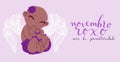 Novembro Roxo translation from portuguese November Purple, Brazil campaign for preterm infants awareness. Handwritten